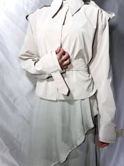 Kısa Krem Trençkot