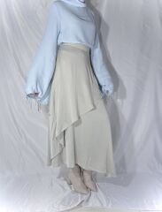 Taşlı Mavi Gömlek