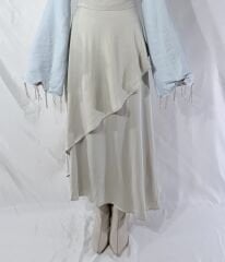 Volanlı Krem Etek