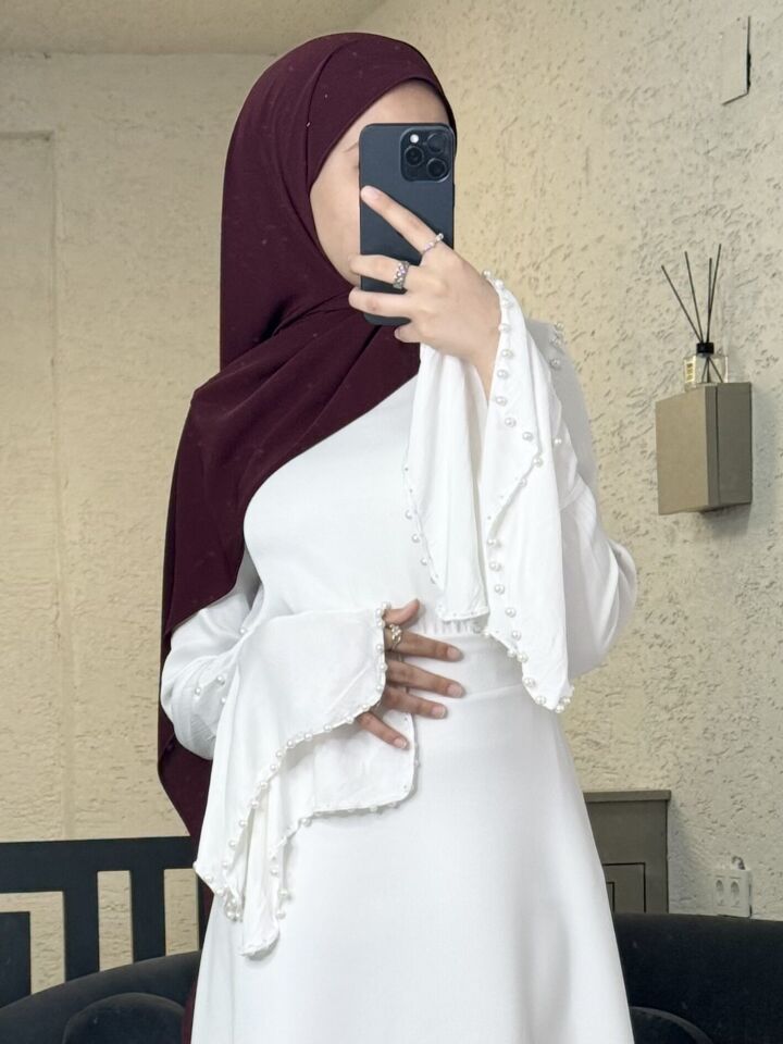 Beyaz İncili Gömlek xs